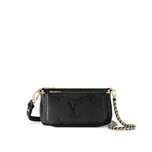 Louis Vuitton Black Leather Crossbody Bag